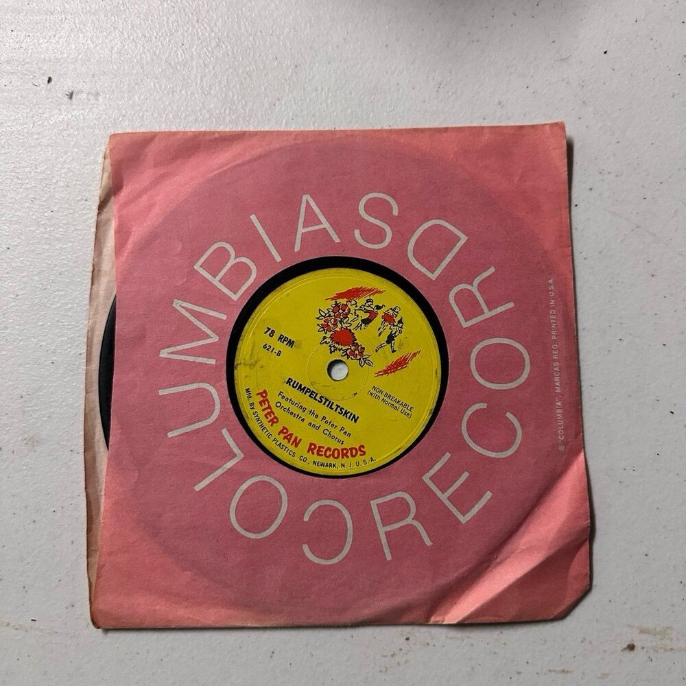Vintage Peter Pan Records Rumpelstiltskin 78 RPM Children’s Vinyl